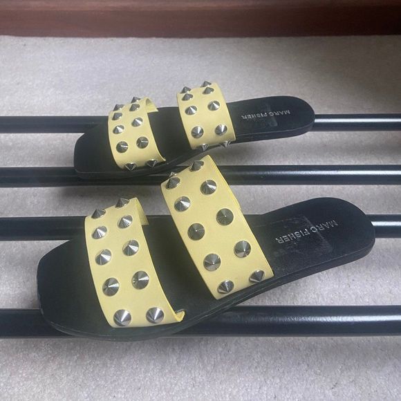 MARC FISHER Women Bolive Studded Slide Sandals - NEW NWOB - Picture 3 of 8